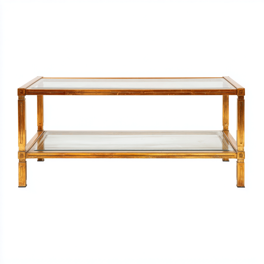 Mesa de centro-metal-vidrio-108x54x44 cm-dorado-transparente-diseno moderno-Havenupbay