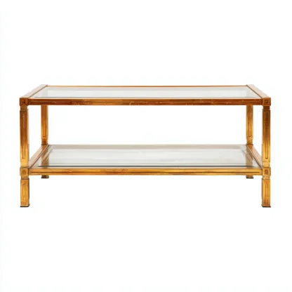 Mesa de centro-metal-vidrio-108x54x44 cm-dorado-transparente-diseno moderno-Havenupbay