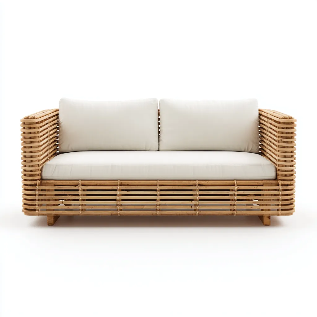 Sofás de jardín - ratán - 189x82x85 cm - beige - diseño moderno-Havenupbay