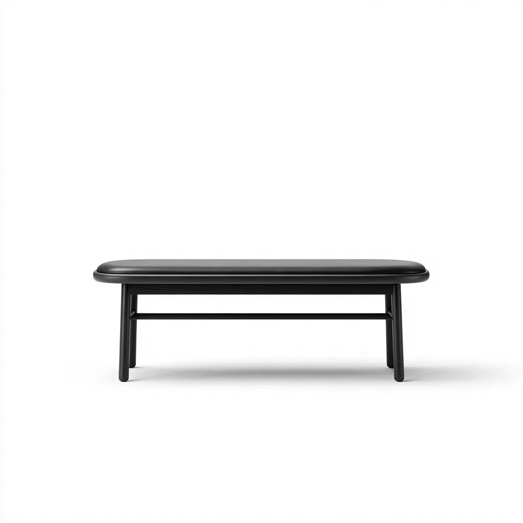 Banco de entrada-cuero-madera-105x36x44 cm-negro-madera negra-estilo moderno minimalista-Havenupbay