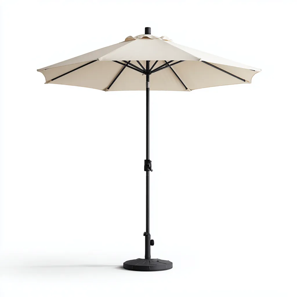 Sombrillas de jardín - poliéster - 240x245 cm - beige - estilo elegante con base para patio y piscina-Havenupbay