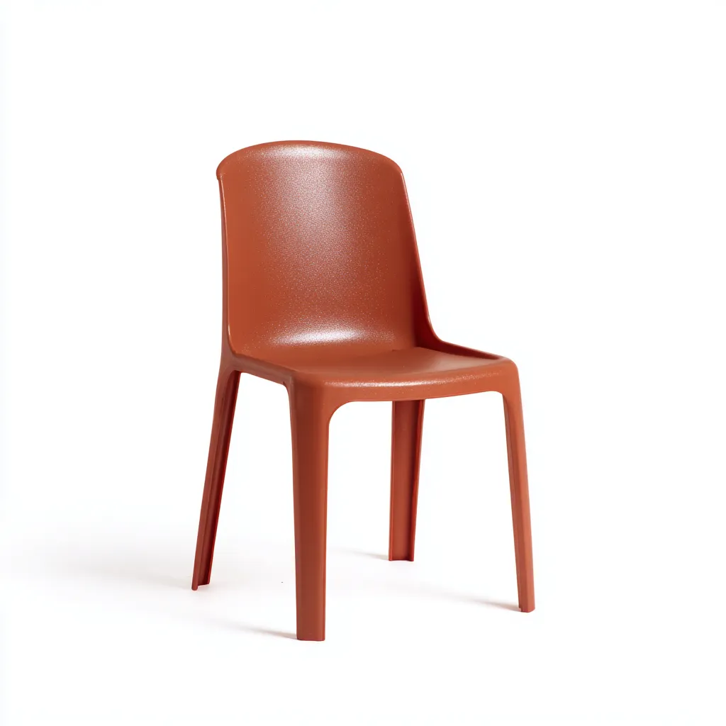 Silla de jardín - plástico - 48x52x82 cm - teja - diseño moderno-Havenupbay