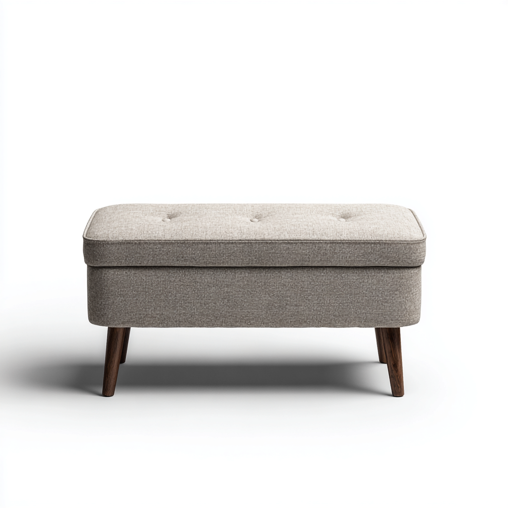 Banco de entrada-tejido-madera-95x40x47 cm-gris claro-estilo nórdico-Havenupbay