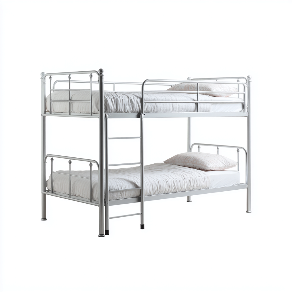 Literas metálicas - metal - 205x100x165 cm - plateado - diseño clásico funcional-Havenupbay