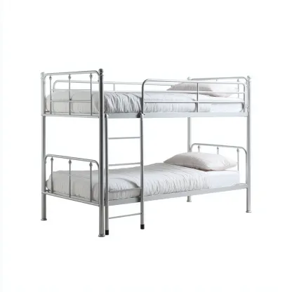 Literas metálicas - metal - 205x100x165 cm - plateado - diseño clásico funcional-Havenupbay