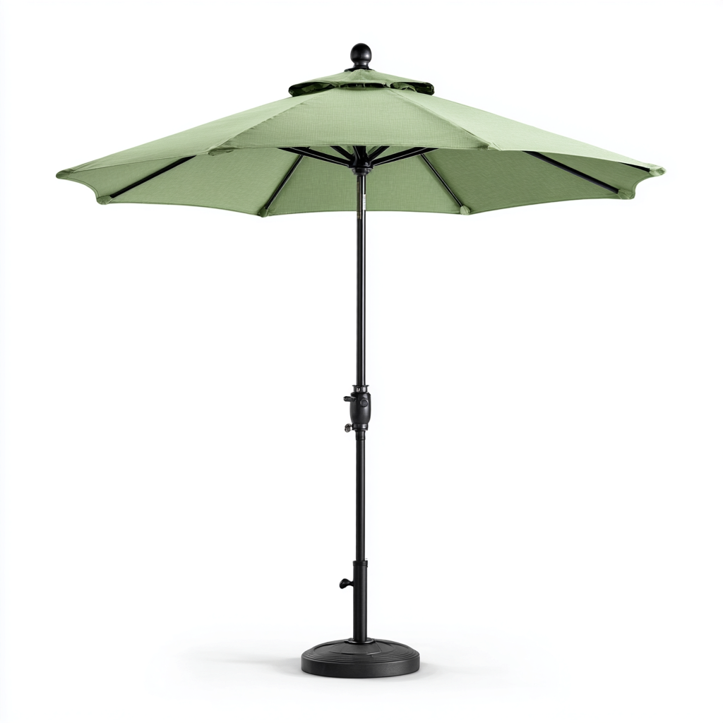 Sombrillas de jardín - poliéster - 230x235 cm - verde - estilo moderno con base para terraza-Havenupbay