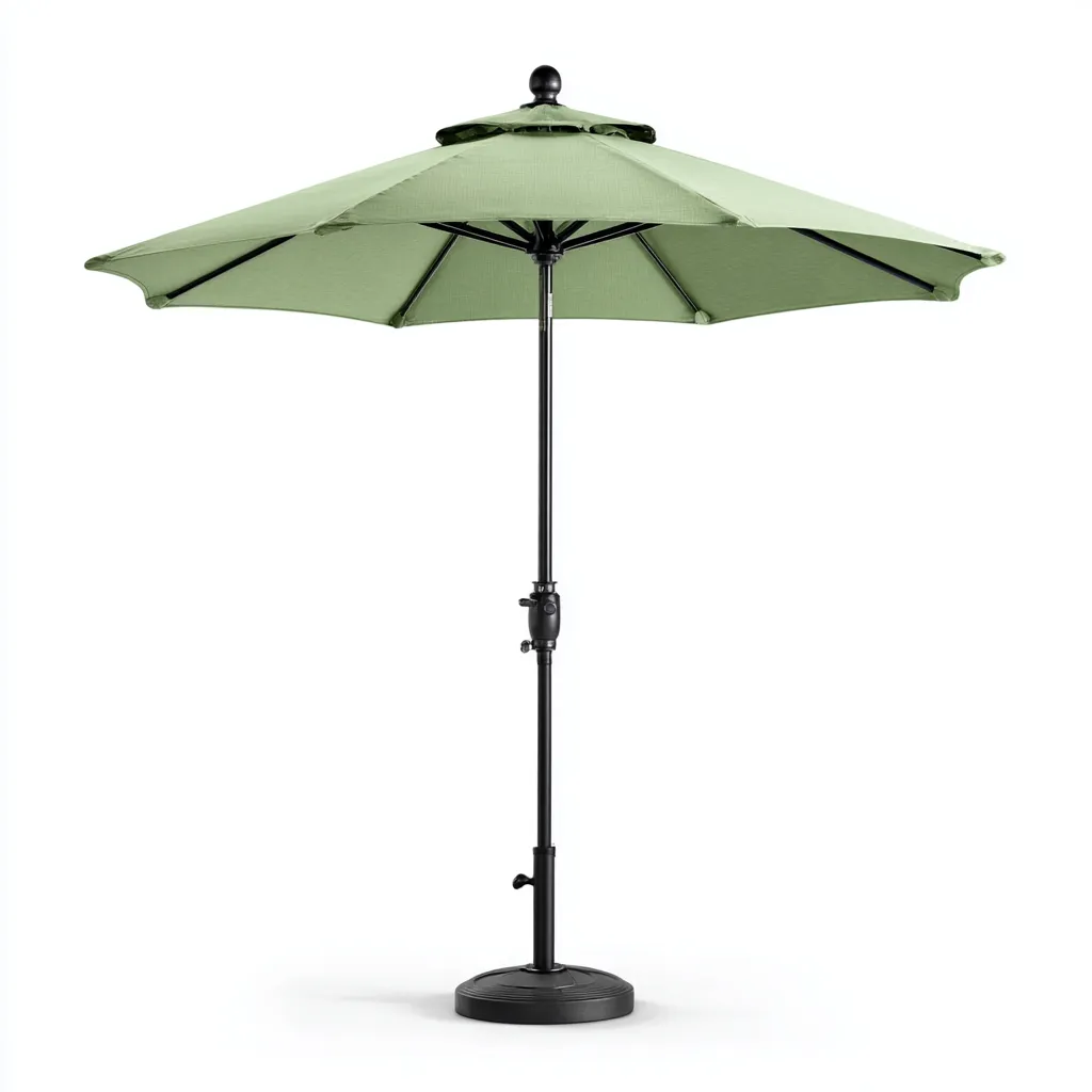 Sombrillas de jardín - poliéster - 230x235 cm - verde - estilo moderno con base para terraza-Havenupbay