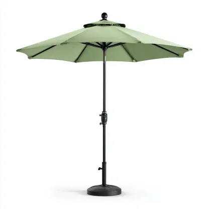 Sombrillas de jardín - poliéster - 230x235 cm - verde - estilo moderno con base para terraza-Havenupbay