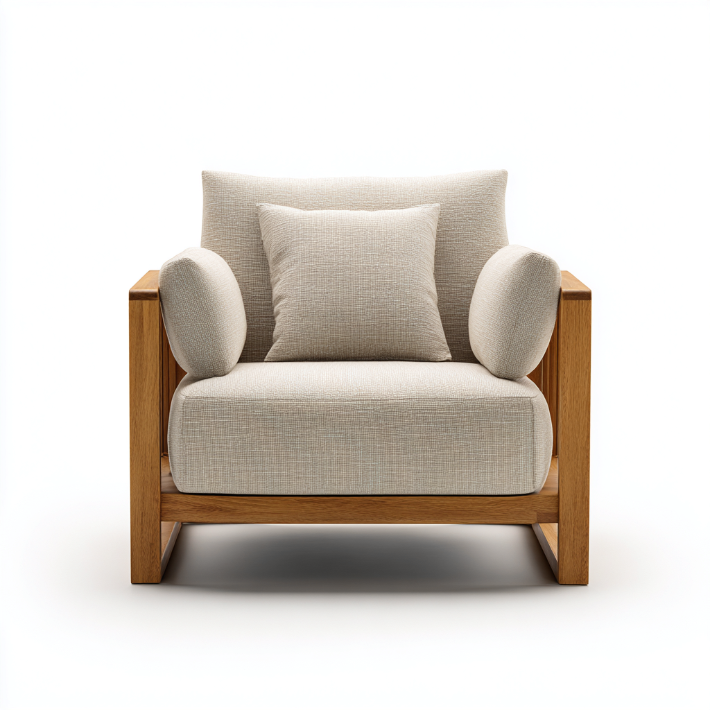 Sillones - tela - 95x90x88 cm - beige - diseño moderno-Havenupbay