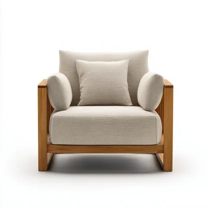 Sillones - tela - 95x90x88 cm - beige - diseño moderno-Havenupbay