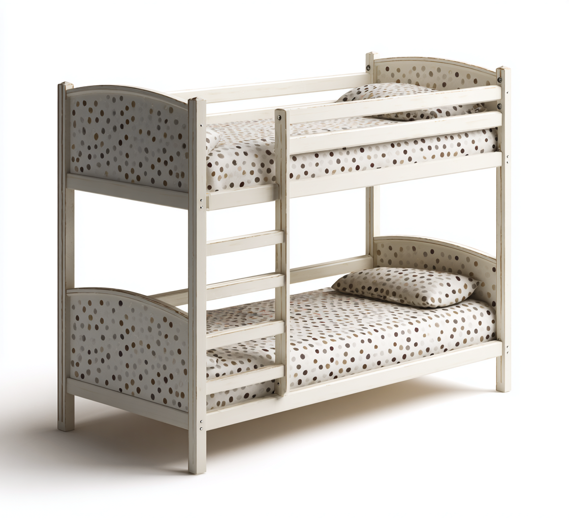 Literas - madera - 200x98x155 cm - blanco - diseño clásico infantil-Havenupbay