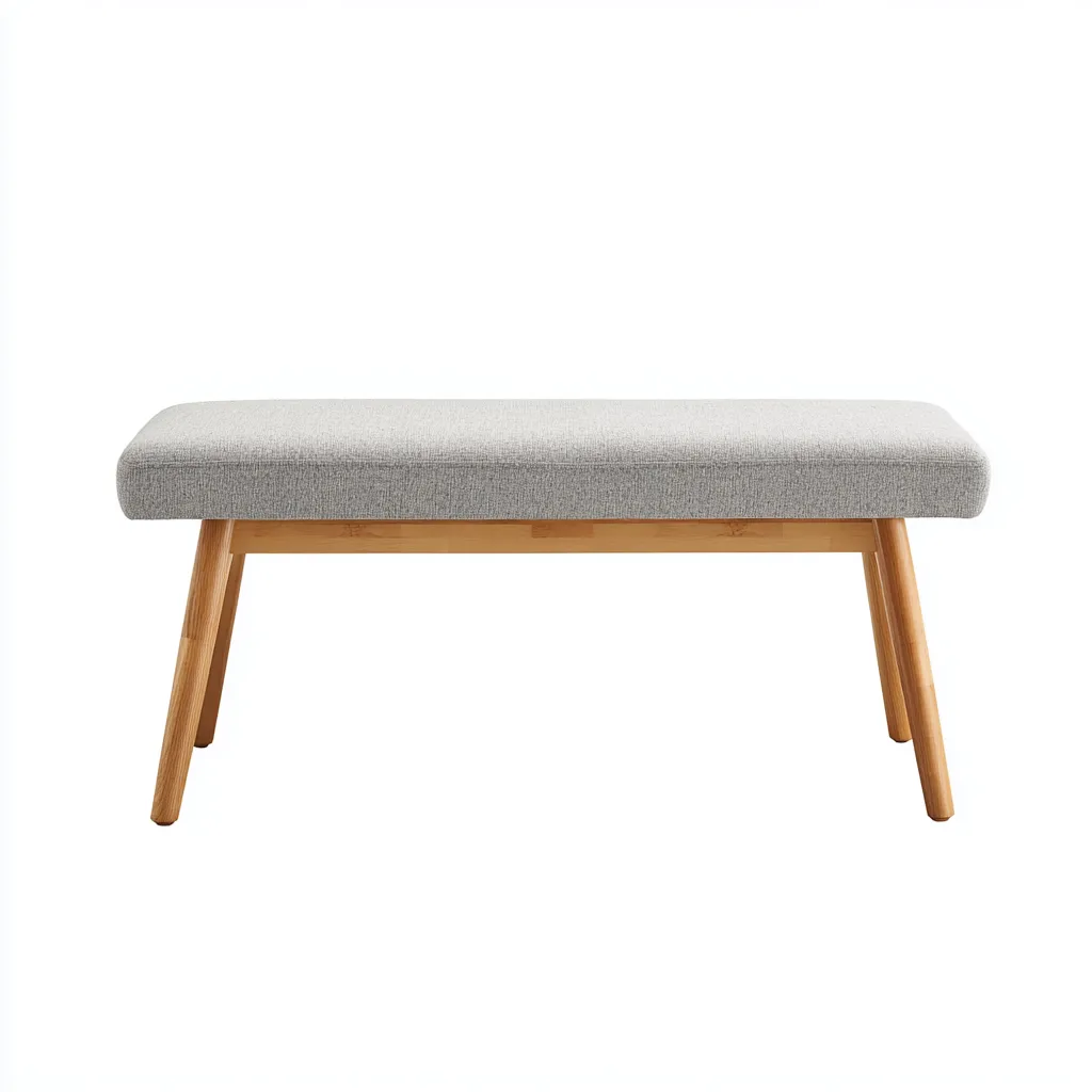 Banco de entrada-tejido-madera-100x34x45 cm-gris claro-madera natural-estilo nórdico-Havenupbay