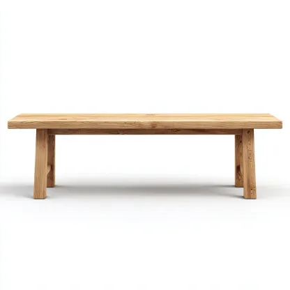 Banco de jardín - madera - 140x38x45 cm - madera natural - estilo rústico-Havenupbay