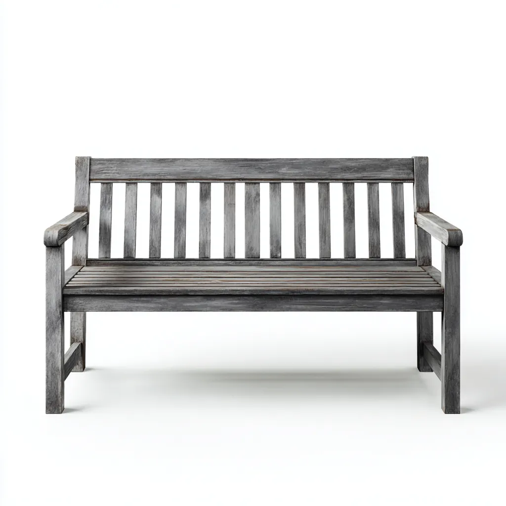 Banco de jardín - madera - 124x61x87 cm - gris - diseño rústico-Havenupbay