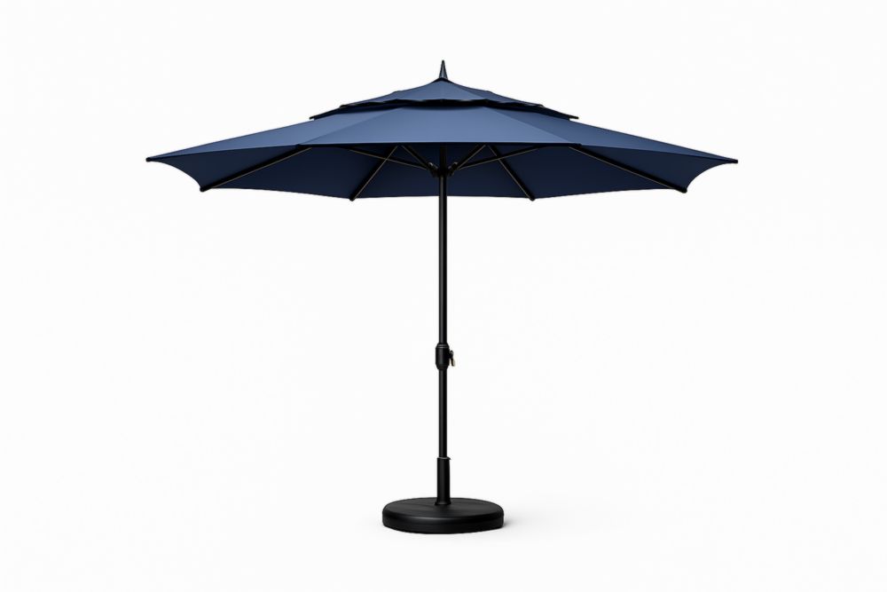 Ombrellone da Giardino Ø300 cm Acciaio Tessuto Poliestere Blu