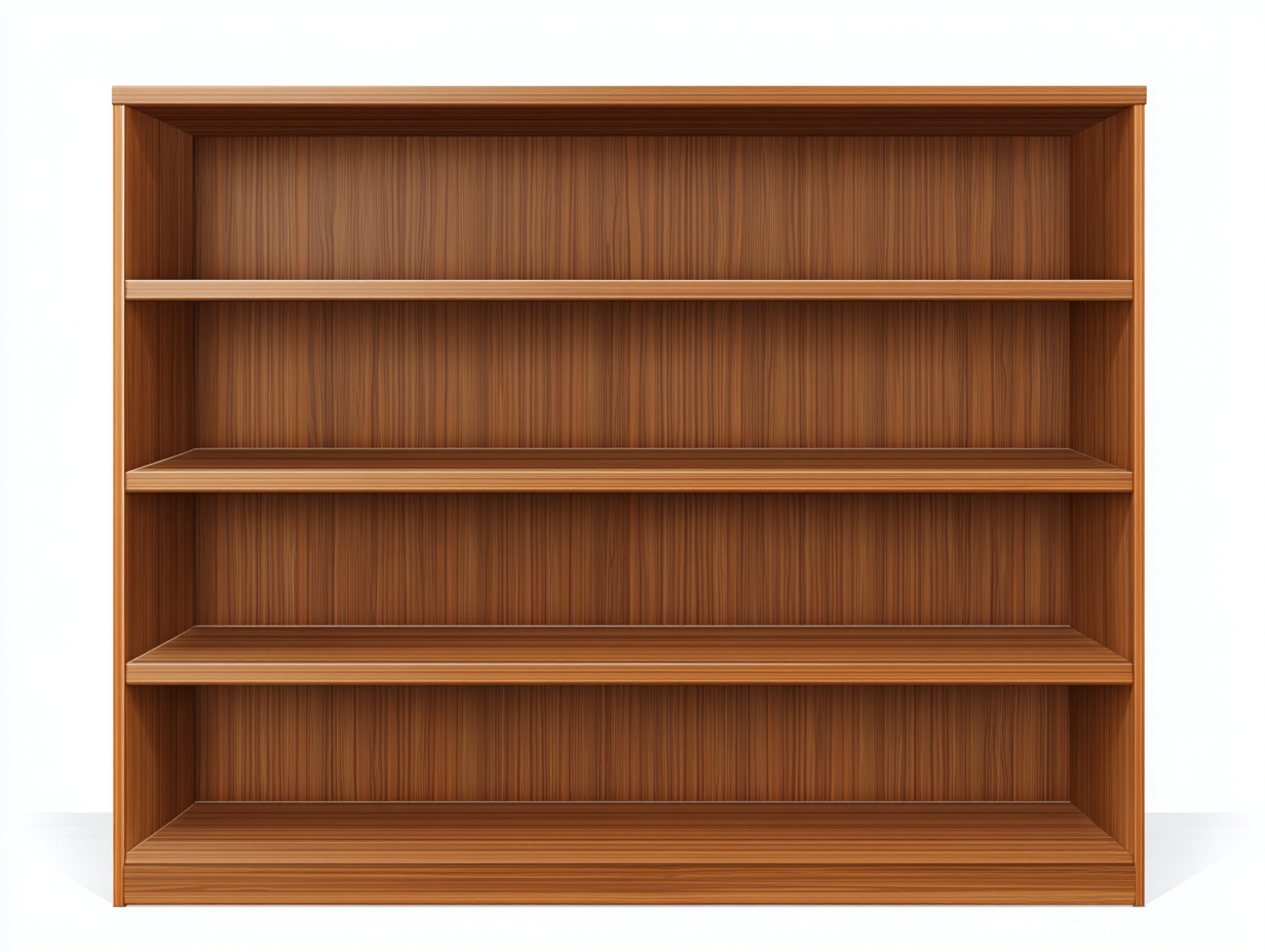 Libreria in legno 120x30x150 cm - finitura noce - per soggiorno e studio