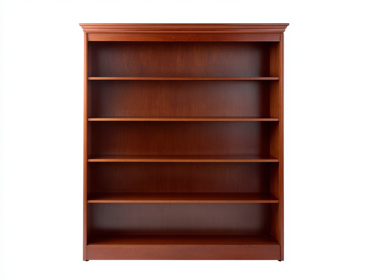 Libreria in legno 100x35x185 cm - ciliegio - per soggiorno e studio stile classico