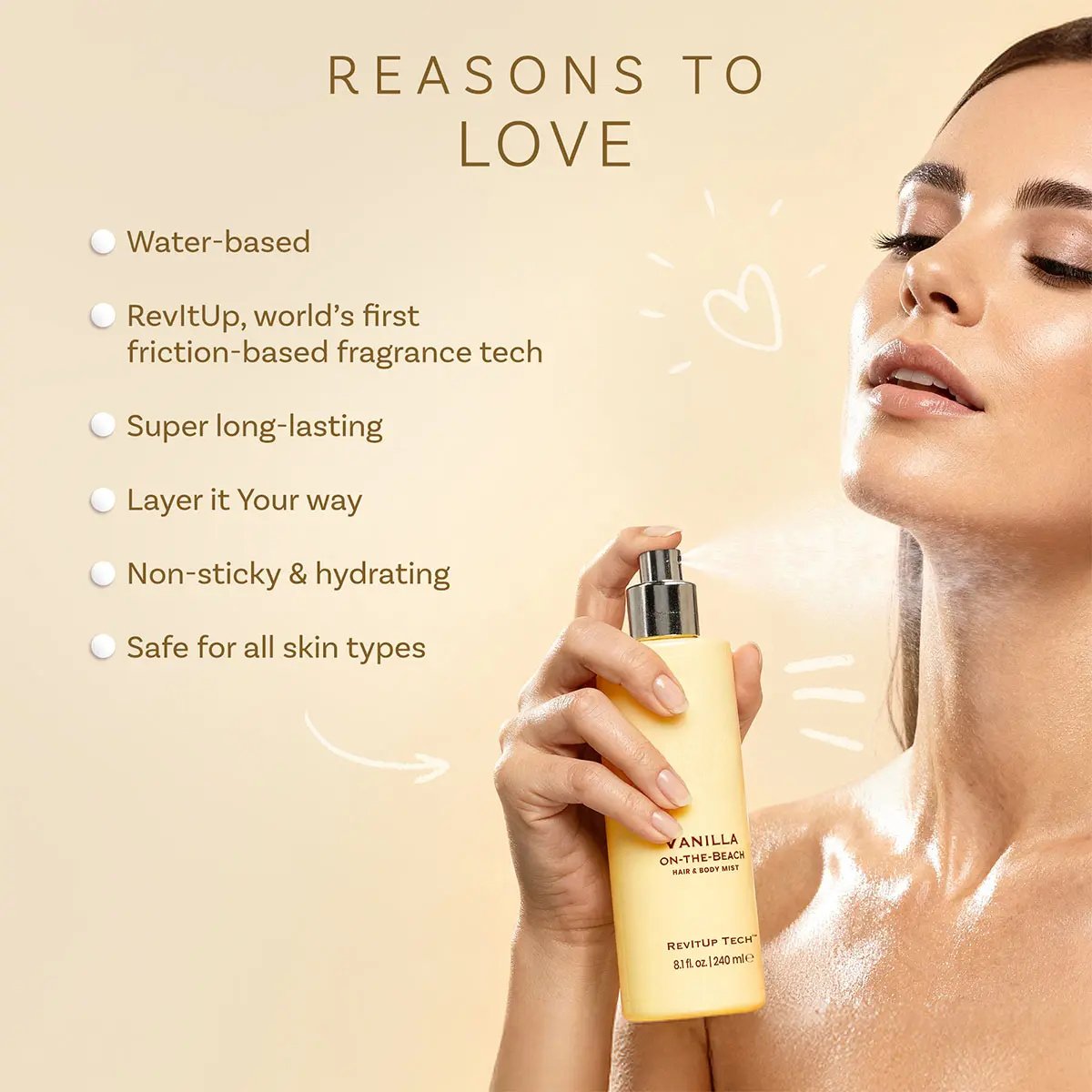 🎁💕49% OFF-Vanilla on the Beach Hair & Body Mist for Women