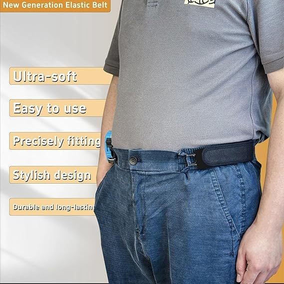 🎁🎉Only $13.90 This Week🌟🎉Elastic Belt with Metal Hook（2PC）