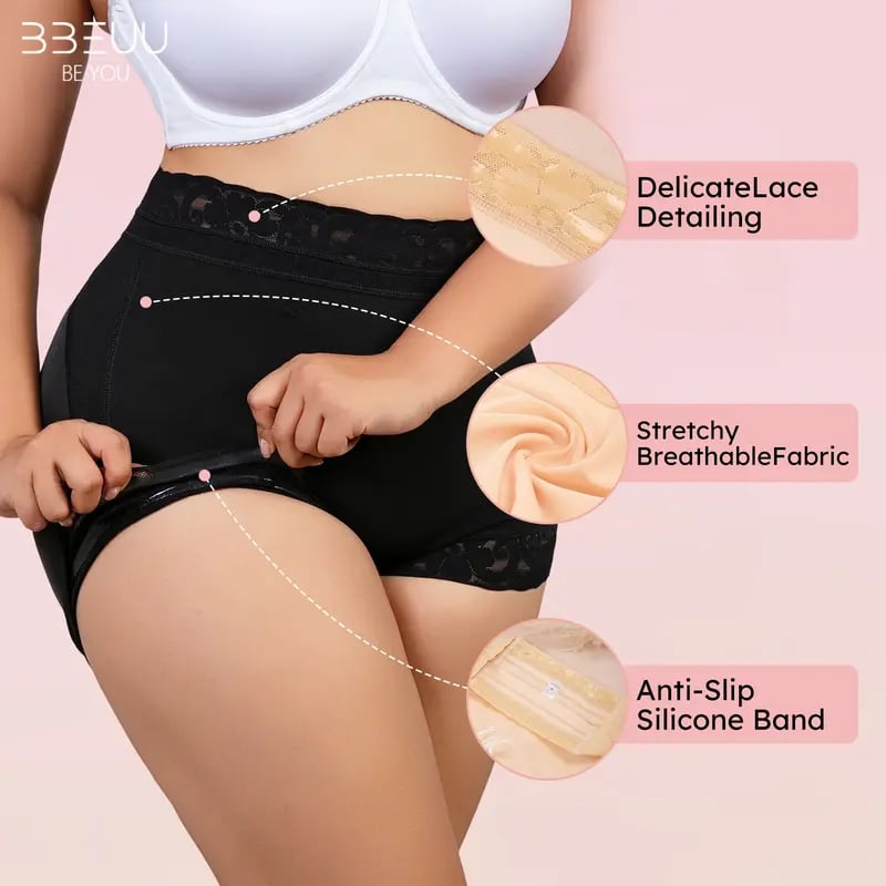 🔥Hot Sale 49% off🌟Bbeuu High Waist Shapewear Panty with Anti-Slip Silicone Band