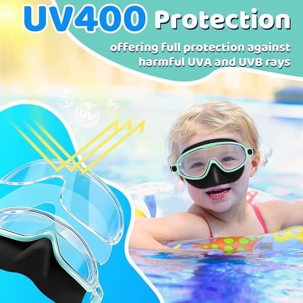 🏊‍♀️Last Day Buy 1 Get 1 Free🏊‍♀️-HD children's large frame waterproof and anti-fog swimming goggles