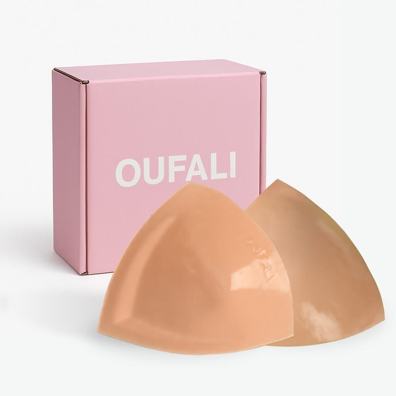 🏆 OUFALI Sticky Inserts --- Large Size Lift Inserts Sticky Bra Lightly Padded for Large Breasts Adhesive Lifting Bras for D+ Cup Reusable