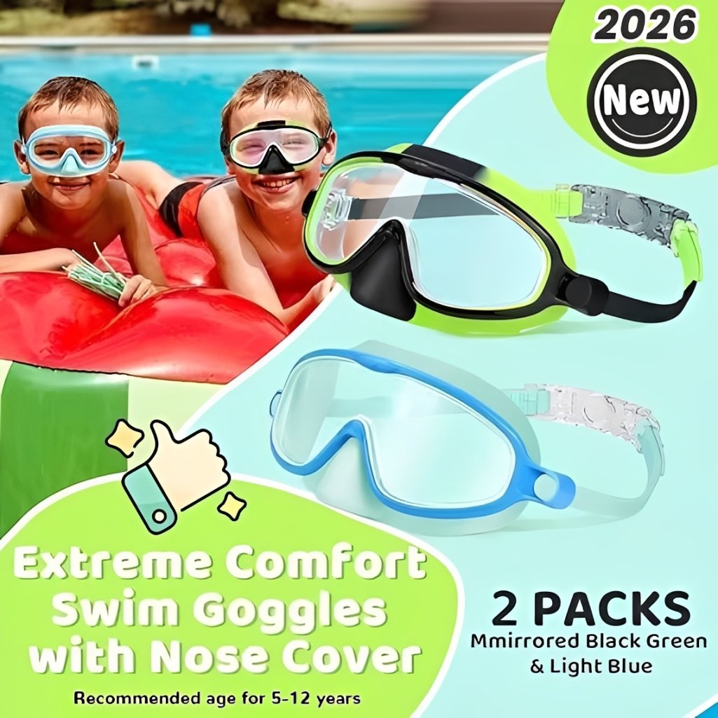 🏊‍♀️Last Day Buy 1 Get 1 Free🏊‍♀️-HD children's large frame waterproof and anti-fog swimming goggles