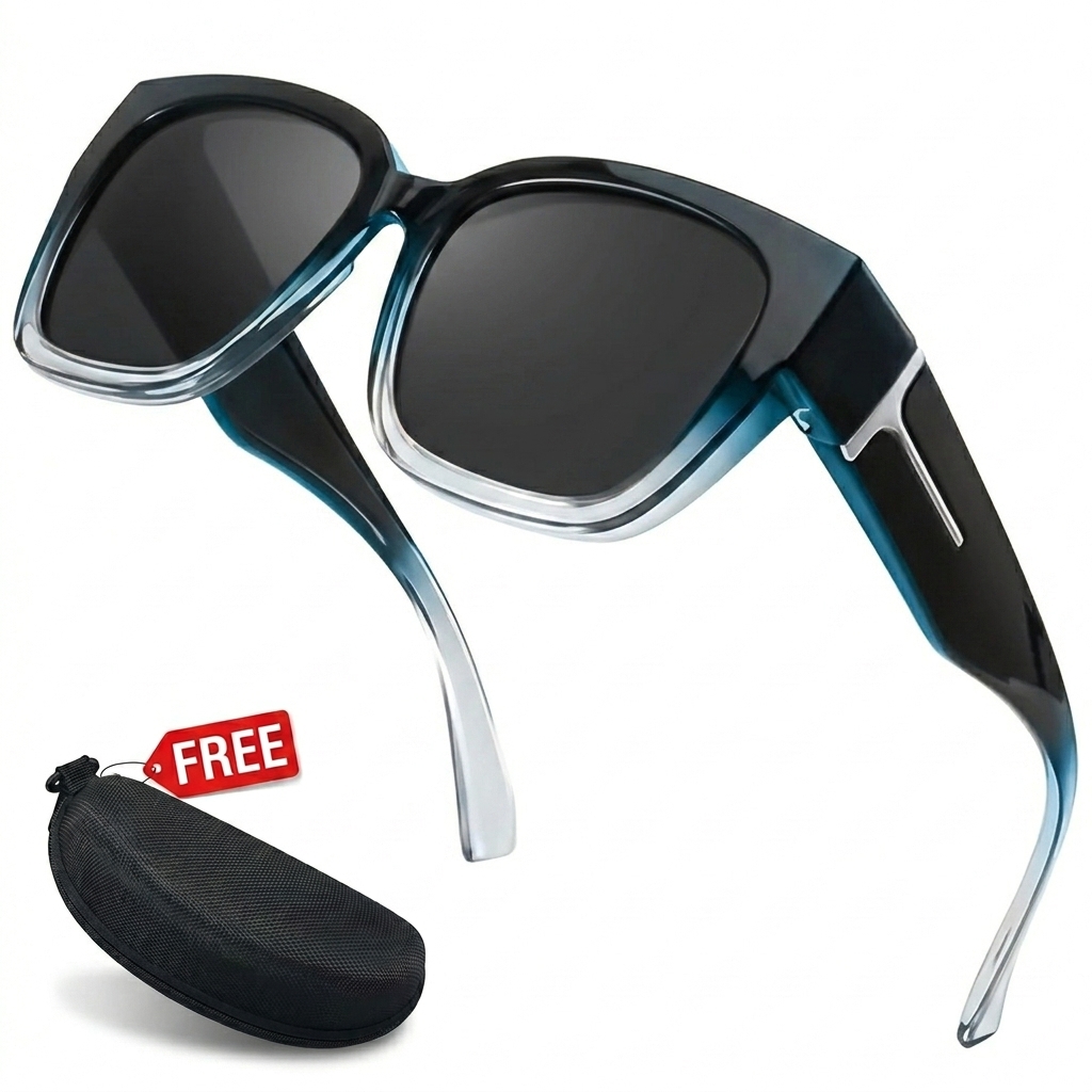 🕶️ Polarized Fit Over Sunglasses for Women – UV400 Protection Floral Frame Wear Over Prescription Glasses