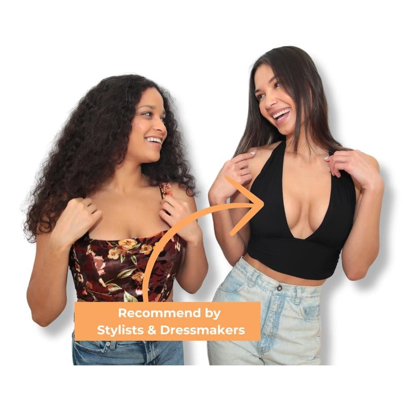 🏆 OUFALI Sticky Inserts --- Large Size Lift Inserts Sticky Bra Lightly Padded for Large Breasts Adhesive Lifting Bras for D+ Cup Reusable