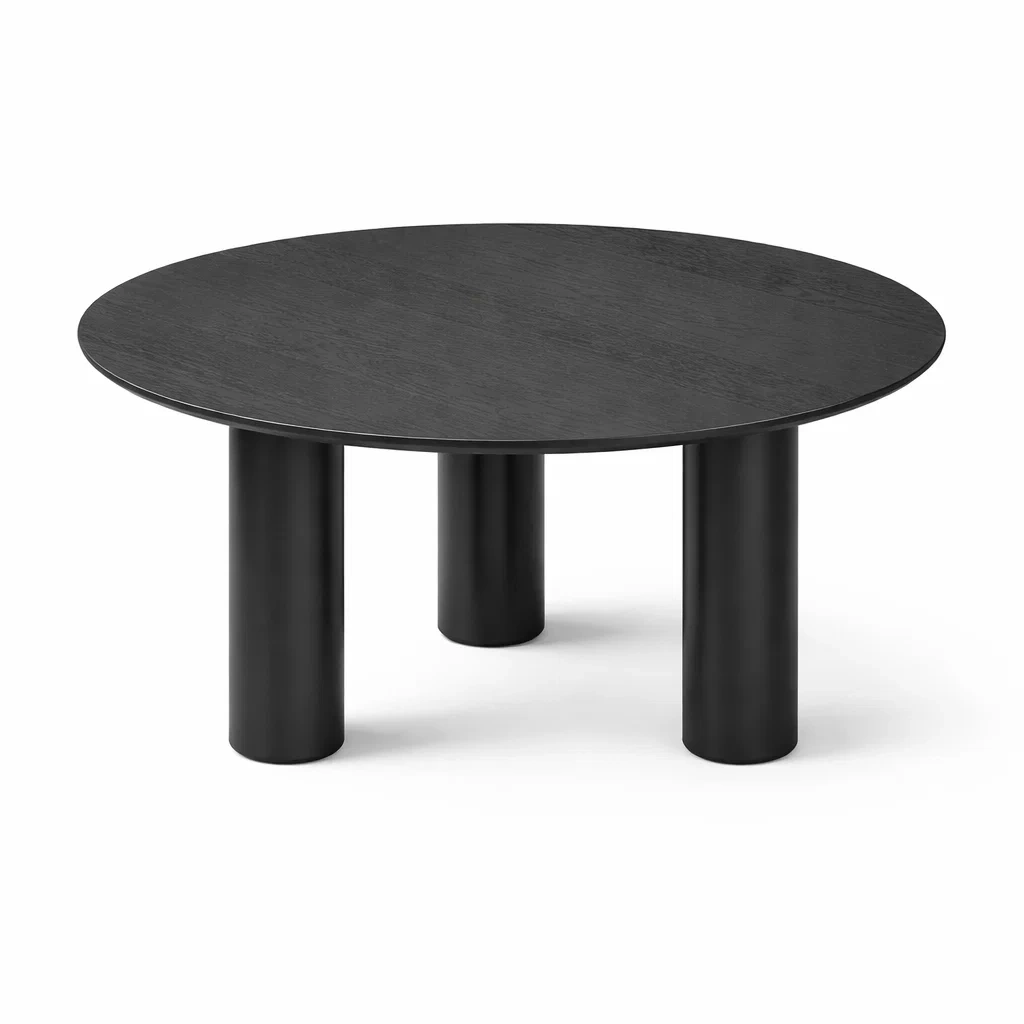 Tavolo da pranzo in legno e metallo nero-CHICLIVINGVIBES