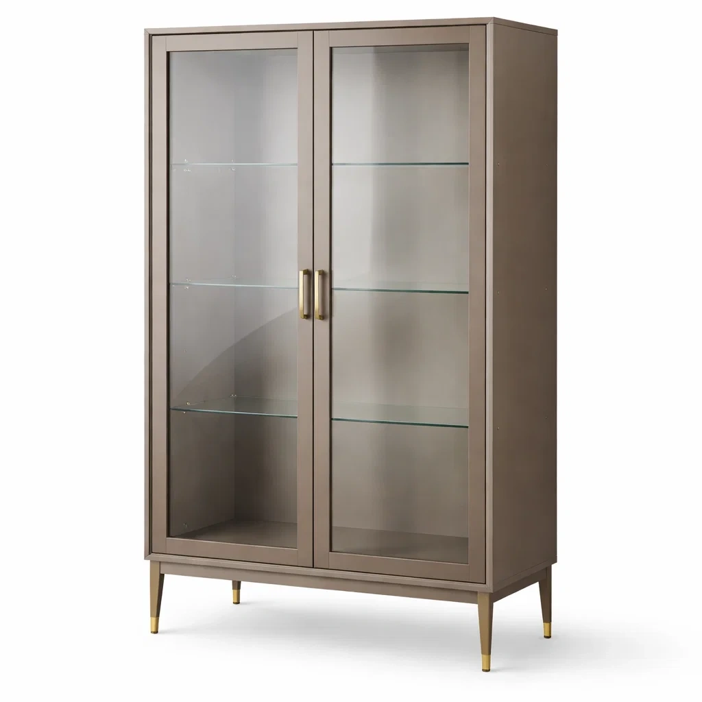 Vetrina in metallo con ante in vetro temperato-CHICLIVINGVIBES