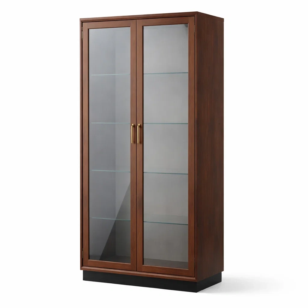 Vetrina in legno con vetri temperati-CHICLIVINGVIBES