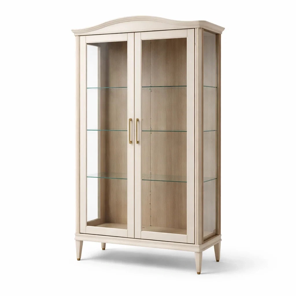 Vetrina in legno e vetro temperato-CHICLIVINGVIBES