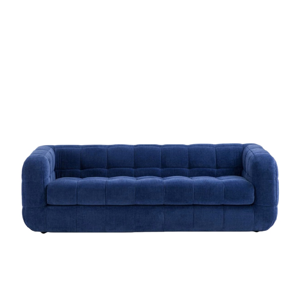 Canapé trois places en tissu - Pour salon ou espace convivial - 210 x 90 x 80-cozarahome