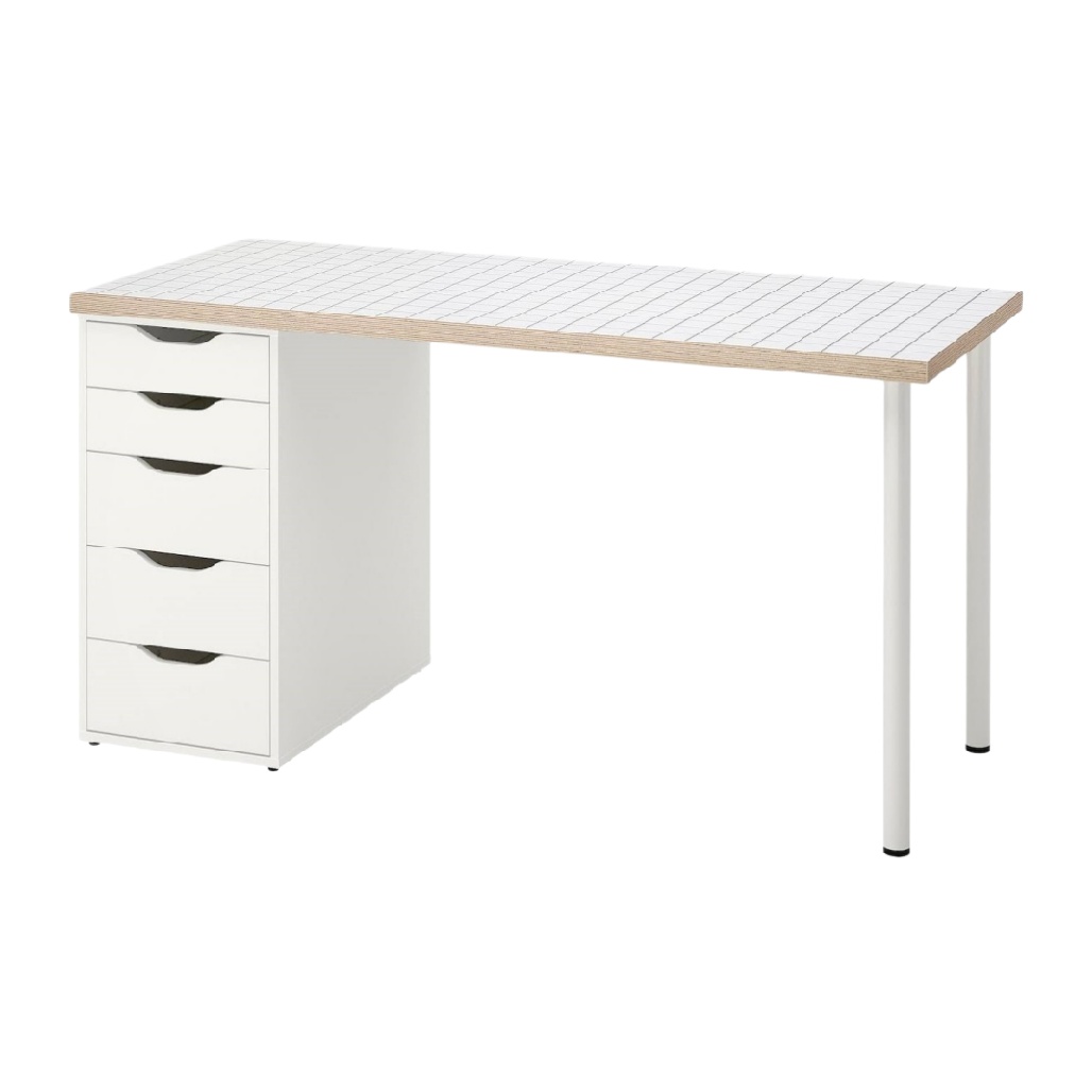 Bureau avec tiroirs pour espace de travail en mélamine - 150 x 75 x 75-havenaliving