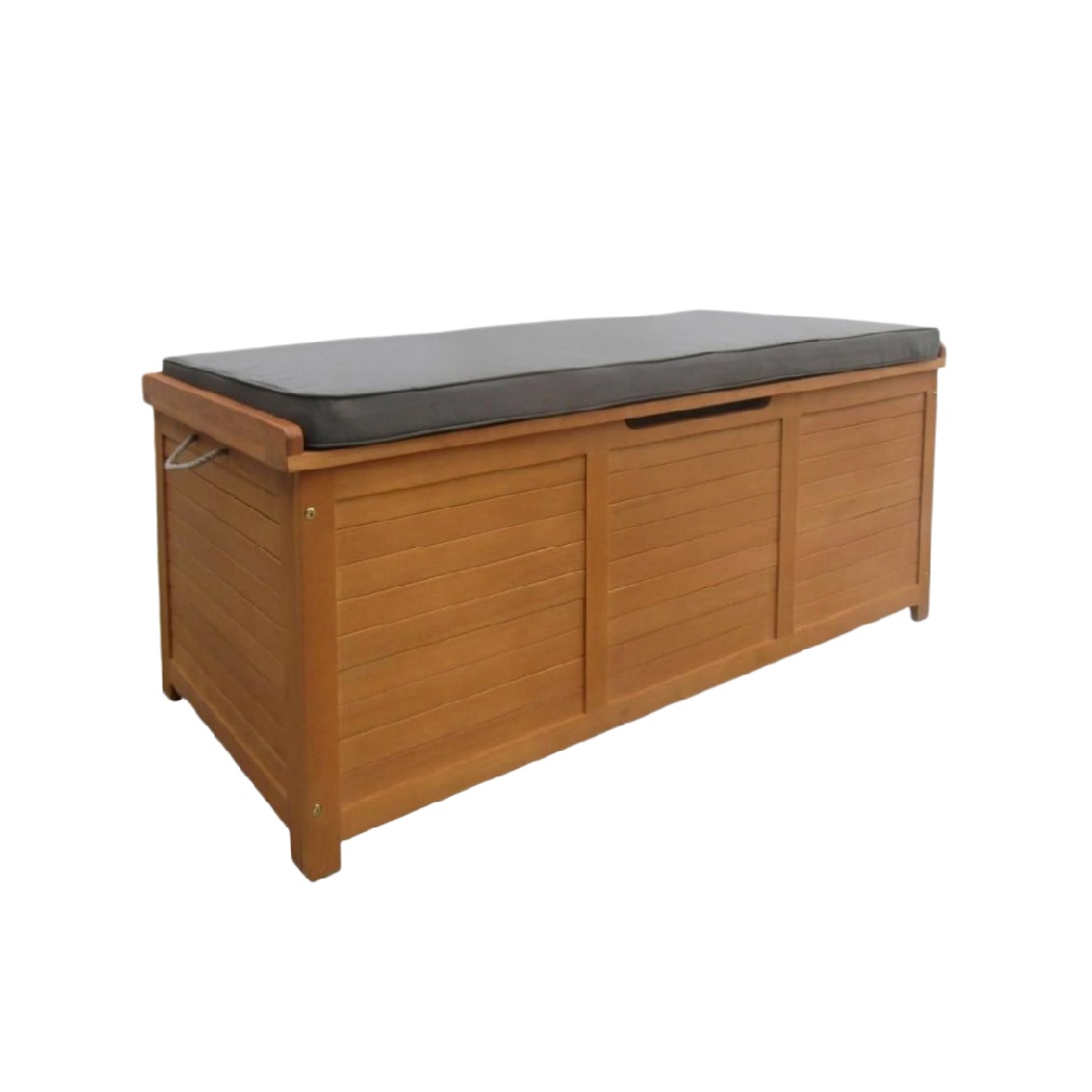 Coffre de rangement en bois pour extérieur, utilisation polyvalente, en bois, 150 x 70 x 60-havenaliving