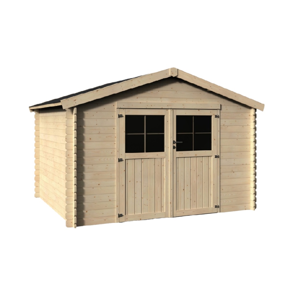 Abri de jardin en bois avec double porte pour extérieur - 300 x 250 x 230-vellinahome.com