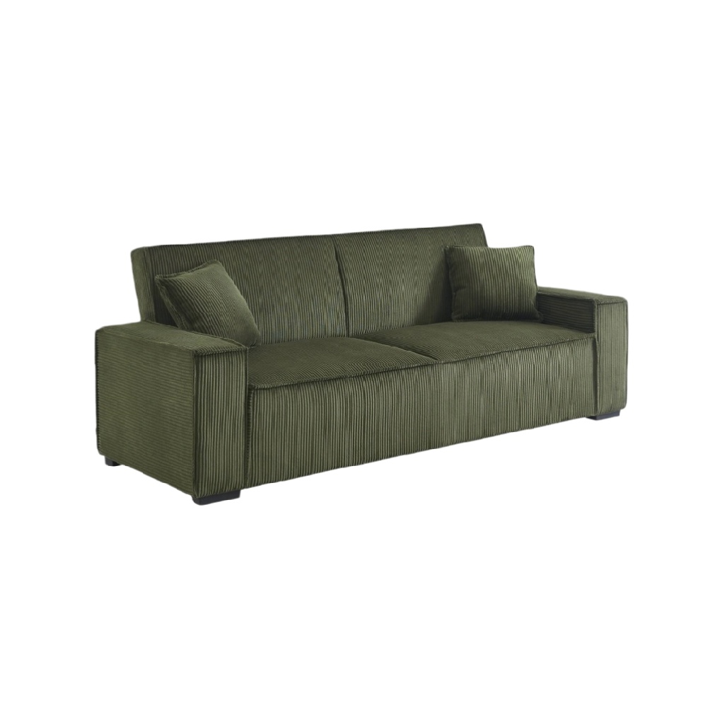 Canapé convertible en velours pour salon - 200 x 90 x 85-vellinahome