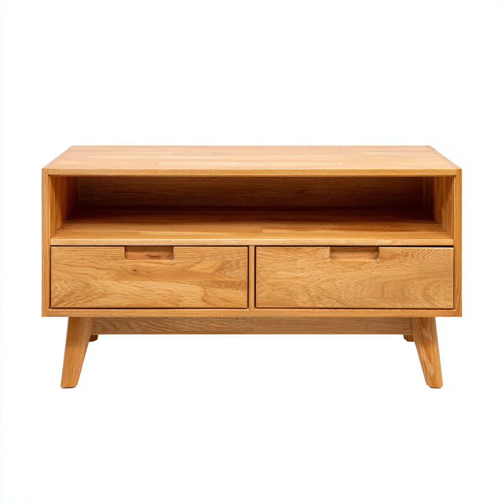 Fernseh Lowboard Holzdekor 100x40x55 cm - Natur - Modernes Design-Roomupbay