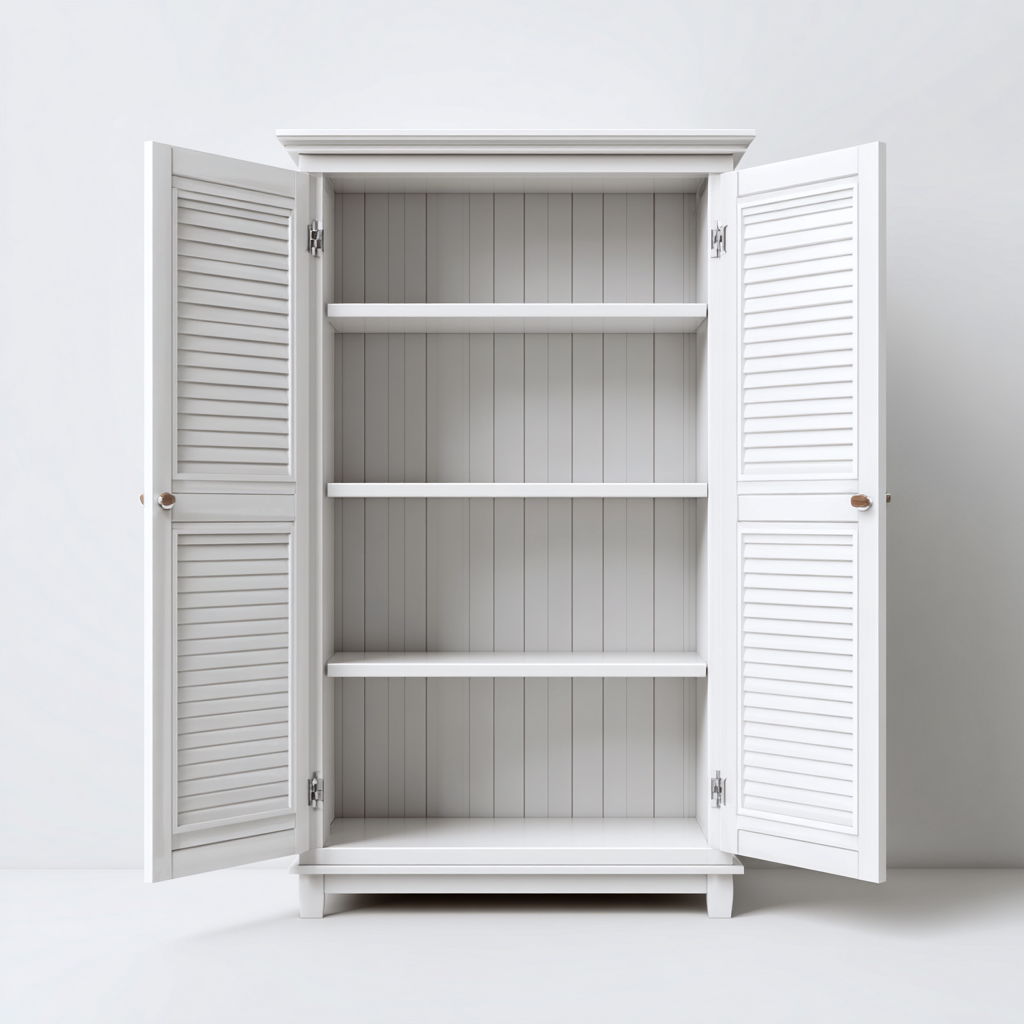 Meuble de rangement de cuisine 100x45x180 cm blanc - style classique-Havengohut