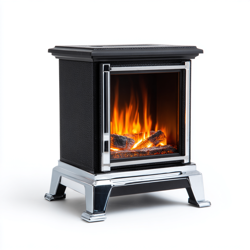 Cheminée électrique structure métal effet fonte 52x38x65 cm - noir - style poêle décoratif pour intérieur-Havengohut