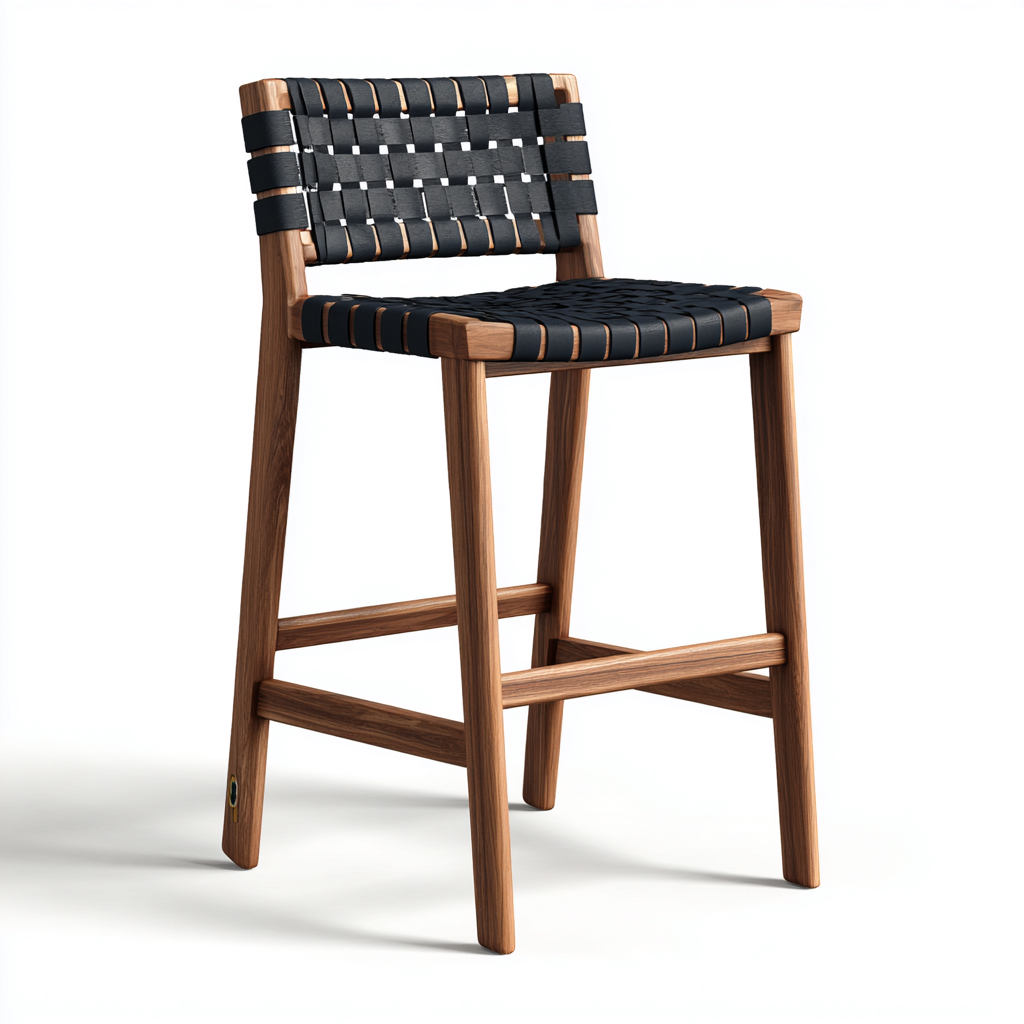 Tabouret de bar noir-marron 45x45x95 cm - design moderne-Havengohut