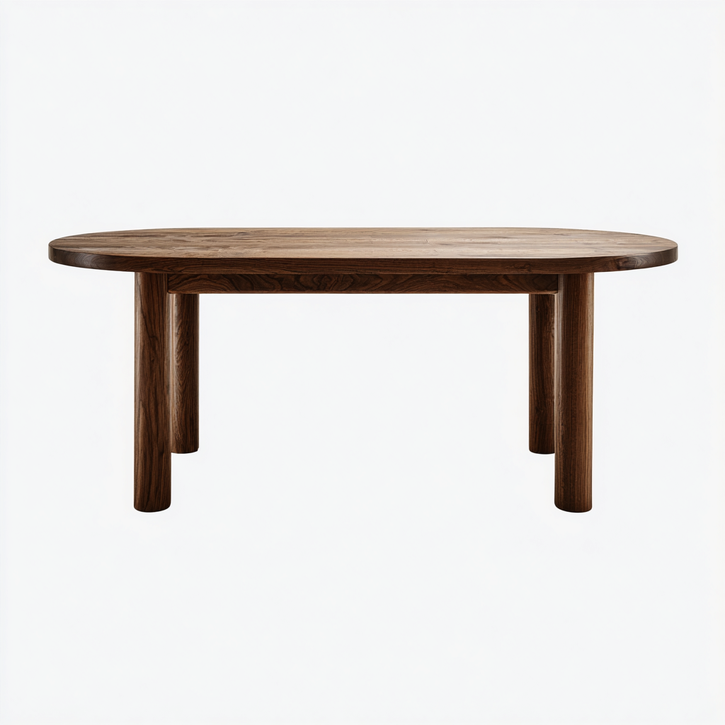 Table à manger ovale bois 180x90x75 cm brun style naturel-Havengohut