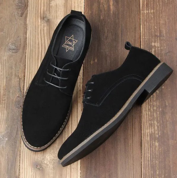 🔥Hot Sale🎁--70% OFF 🎉Mens Classic ritish Style Suede Oxfords Lace Up Business Formal Casual Shoes