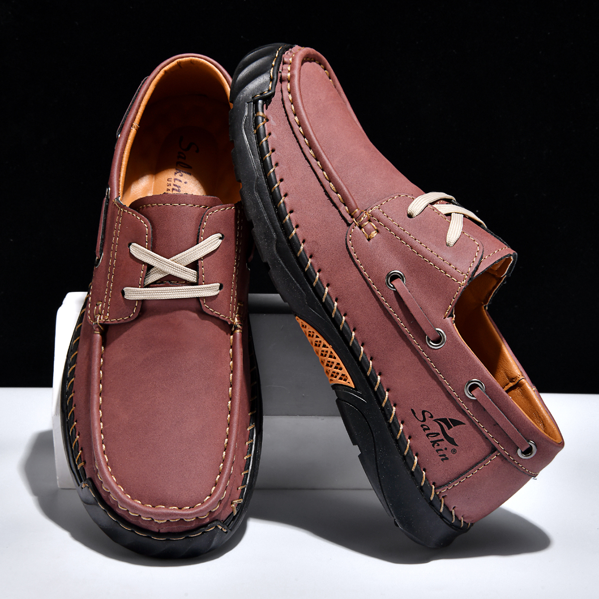 Men's Orthopedic Walking Boots - Built-In Arch Support Non-Slip Ankle Support Comfortable Hiking Boots