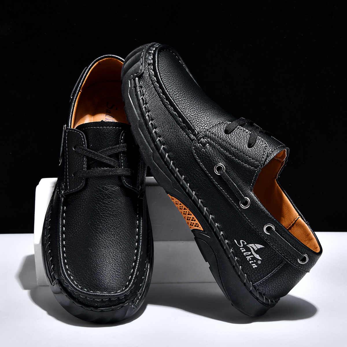 Men's Orthopedic Walking Boots - Built-In Arch Support Non-Slip Ankle Support Comfortable Hiking Boots