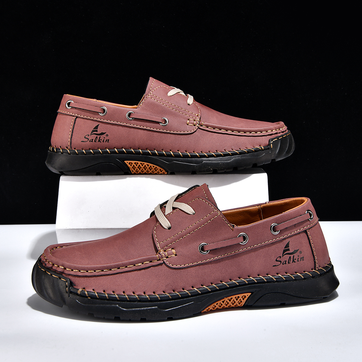 Men's Orthopedic Walking Boots - Built-In Arch Support Non-Slip Ankle Support Comfortable Hiking Boots