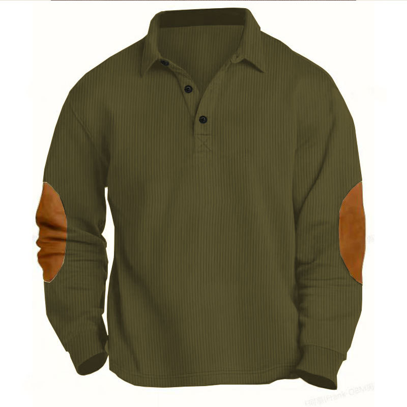 Langärmliger Outdoor-Pullover mit Revers für Herren