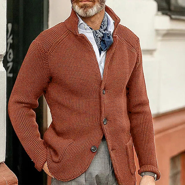 Elegante Langarmjacke mit Reverstasche für Herren