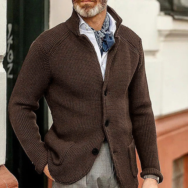 Elegante Langarmjacke mit Reverstasche für Herren